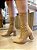 Bota Suede Salto Bloco Grosso Bege Sandra - Imagem 1