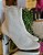 Bota Meia Salto Retangular Off White Priscila - Imagem 2
