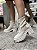 Bota Coturno Detalhe Meia Off White Poli - Imagem 1