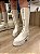 Bota Meia Com Detalhe Zipper Off White Lidi - Imagem 1