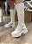 Bota Meia Com Detalhe Zipper Off White Lidi - Imagem 2