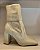 Bota Com Detalhe Em Malha Off White Tatiana - Imagem 2