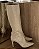 Bota Off White Cano Alto Salto Fino Vilma - Imagem 2