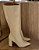 Bota Off White Cano Alto Salto Bloco Vilma - Imagem 2