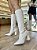 Bota Off White Cano Alto Salto Bloco Vilma - Imagem 1