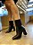 Bota Com Detalhe Em Malha Preta Tatiana - Imagem 1