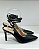 Scarpin Salto Fino Amarração Preto Lian - Imagem 3