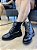 Bota Coturno Preto Detalhes De Strass Michele - Imagem 2