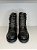 Bota Coturno Preto Detalhes De Strass Michele - Imagem 3