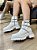 Coturno Off White Tratorado Espiral Strass Romana - Imagem 1