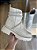 Coturno Off White Tratorado Espiral Strass Romana - Imagem 2