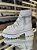 Coturno Off White Tratorado Cadarço De Strass Aline - Imagem 3