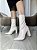 Bota Salto Bloco Bico Fino Napa Off White Adri - Imagem 1