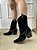 Bota Western Camurça Preta Com Strass Natasha - Imagem 2