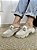 Mule Tratorado Off White Com Fivela Dourada Lola - Imagem 1