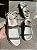 Sandália Papete Off White Com Tiras de Brilho Thau - Imagem 1