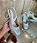 Scarpin Slingback Off White/Prata Eloá - Imagem 2