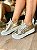 Tênis Casual Dourado Detalhe Flor Viviane - Imagem 1