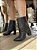 Bota Preta Cano Curto Com Manta Evelin - Imagem 1