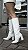 Bota Off White Longa Com Manta Evelin - Imagem 2