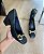 Scarpin Preto Detalhe Fivela Adria - Imagem 3