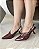 Scarpin Três Tiras Cherry Verniz Salto Taça Donna - Imagem 1