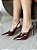 Scarpin Três Tiras Cherry Verniz Salto Fino Donna - Imagem 1