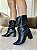 Bota Preta Cano Slouch Salto Bloco Silvia - Imagem 1