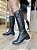 Bota Montaria Preta Cano Longo Couro Carla - Imagem 1
