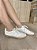 Tênis Slim Couro Off White Detalhe Branco Meri - Imagem 1