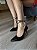 Scarpin Preto Detalhe Dourado Kimberly - Imagem 1