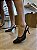 Scarpin Slingback Preto Tela Com Strass Liandra - Imagem 1