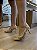 Scarpin Slingback Bege Tela Liandra - Imagem 1
