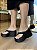 Tamanco Flatform Preto Duas Tiras Jaqueline - Imagem 1