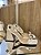 Sandália Off White Com Aplicação Dourada Salto 8 cm Lizandra - Imagem 3