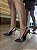 Scarpin Slingback Couro Preto Salto Taça 10cm Cássia - Imagem 1