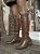 Bota Western Caramelo Em Couro Cano Longo Lorena - Imagem 1