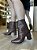Bota Marrom Cano Curto Com Manta Evelin - Imagem 1