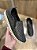 Tênis Slip Em Couro Preto Detalhe Vazado Elen - Imagem 2