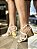 Anabela Off White Salto Cromado Dourado Thalya - Imagem 1