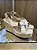 Anabela Off White Com Fivela Solado De Palha Giana - Imagem 3