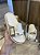 Chinelo Off White Com Fivela Dourada Estela - Imagem 1