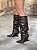 Bota Cano Slouch Marrom Salto Anabela Cibele - Imagem 1