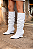 Bota Cano Slouch Off White Salto Anabela Cibele - Imagem 1