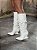 Bota Cano Slouch Off White Salto Anabela Cibele - Imagem 1