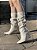 Bota Off White Cano Slouch Salto Anabela Cano Médio Raiana - Imagem 1