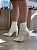 Bota Meia Bico Fino Off White Rochana - Imagem 1