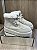 Bota Off White Com Detalhe De Pelos Com Cadarço Lisi - Imagem 2