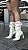 Bota Off White Cano Slouch Salto Fino/Bloco Mia - Imagem 1