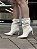 Bota Off White Cano Curto Slouch Salto Fino Silvia - Imagem 1